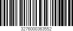Código de barras (EAN, GTIN, SKU, ISBN): '3276000363552'