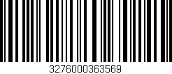 Código de barras (EAN, GTIN, SKU, ISBN): '3276000363569'