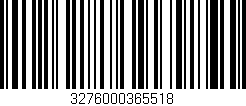 Código de barras (EAN, GTIN, SKU, ISBN): '3276000365518'