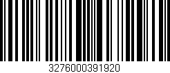 Código de barras (EAN, GTIN, SKU, ISBN): '3276000391920'