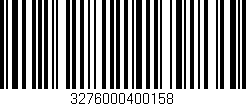 Código de barras (EAN, GTIN, SKU, ISBN): '3276000400158'