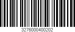 Código de barras (EAN, GTIN, SKU, ISBN): '3276000400202'