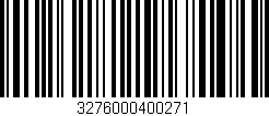 Código de barras (EAN, GTIN, SKU, ISBN): '3276000400271'