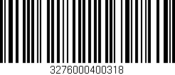 Código de barras (EAN, GTIN, SKU, ISBN): '3276000400318'