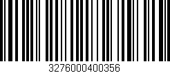 Código de barras (EAN, GTIN, SKU, ISBN): '3276000400356'