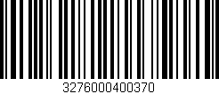 Código de barras (EAN, GTIN, SKU, ISBN): '3276000400370'