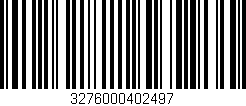 Código de barras (EAN, GTIN, SKU, ISBN): '3276000402497'