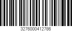 Código de barras (EAN, GTIN, SKU, ISBN): '3276000412786'