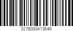 Código de barras (EAN, GTIN, SKU, ISBN): '3276000413646'