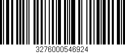 Código de barras (EAN, GTIN, SKU, ISBN): '3276000546924'