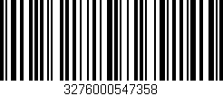 Código de barras (EAN, GTIN, SKU, ISBN): '3276000547358'