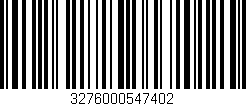 Código de barras (EAN, GTIN, SKU, ISBN): '3276000547402'