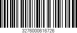 Código de barras (EAN, GTIN, SKU, ISBN): '3276000616726'