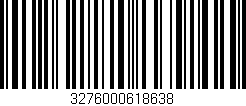 Código de barras (EAN, GTIN, SKU, ISBN): '3276000618638'
