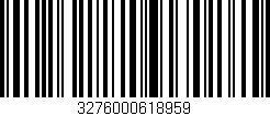 Código de barras (EAN, GTIN, SKU, ISBN): '3276000618959'