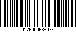 Código de barras (EAN, GTIN, SKU, ISBN): '3276000665366'