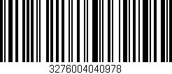 Código de barras (EAN, GTIN, SKU, ISBN): '3276004040978'