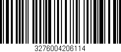 Código de barras (EAN, GTIN, SKU, ISBN): '3276004206114'