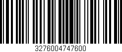 Código de barras (EAN, GTIN, SKU, ISBN): '3276004747600'