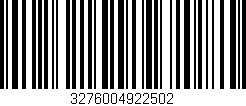 Código de barras (EAN, GTIN, SKU, ISBN): '3276004922502'