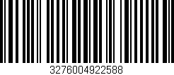 Código de barras (EAN, GTIN, SKU, ISBN): '3276004922588'