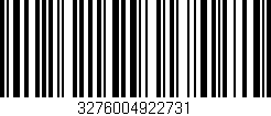 Código de barras (EAN, GTIN, SKU, ISBN): '3276004922731'