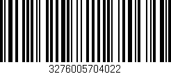 Código de barras (EAN, GTIN, SKU, ISBN): '3276005704022'