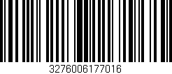 Código de barras (EAN, GTIN, SKU, ISBN): '3276006177016'
