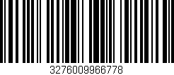 Código de barras (EAN, GTIN, SKU, ISBN): '3276009966778'
