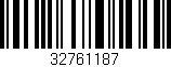 Código de barras (EAN, GTIN, SKU, ISBN): '32761187'