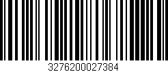 Código de barras (EAN, GTIN, SKU, ISBN): '3276200027384'