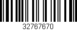 Código de barras (EAN, GTIN, SKU, ISBN): '32767670'