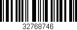 Código de barras (EAN, GTIN, SKU, ISBN): '32768746'