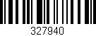 Código de barras (EAN, GTIN, SKU, ISBN): '327940'