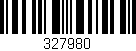 Código de barras (EAN, GTIN, SKU, ISBN): '327980'
