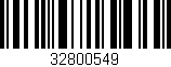 Código de barras (EAN, GTIN, SKU, ISBN): '32800549'