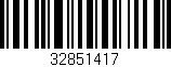 Código de barras (EAN, GTIN, SKU, ISBN): '32851417'