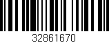 Código de barras (EAN, GTIN, SKU, ISBN): '32861670'