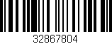 Código de barras (EAN, GTIN, SKU, ISBN): '32867804'