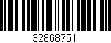 Código de barras (EAN, GTIN, SKU, ISBN): '32868751'
