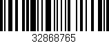 Código de barras (EAN, GTIN, SKU, ISBN): '32868765'