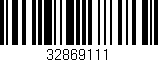Código de barras (EAN, GTIN, SKU, ISBN): '32869111'