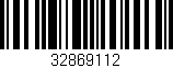 Código de barras (EAN, GTIN, SKU, ISBN): '32869112'