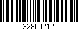 Código de barras (EAN, GTIN, SKU, ISBN): '32869212'