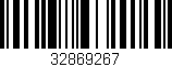 Código de barras (EAN, GTIN, SKU, ISBN): '32869267'