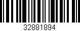 Código de barras (EAN, GTIN, SKU, ISBN): '32881894'