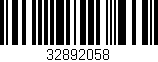 Código de barras (EAN, GTIN, SKU, ISBN): '32892058'