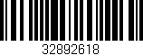 Código de barras (EAN, GTIN, SKU, ISBN): '32892618'