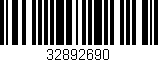 Código de barras (EAN, GTIN, SKU, ISBN): '32892690'