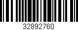 Código de barras (EAN, GTIN, SKU, ISBN): '32892760'